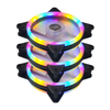 120mm Color LED Light Computer Case Cooling Fan Low Noise DC12V 4-pin 1200 RPM High Air Flow Computer Game Case 3 Pack