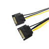 Dual SATA to 8-Pin PCIE Power Adapter Dual 15-Pin to 8(6+2)Pin Converter Cable for Graphics Card Power Supply