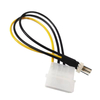 4Pin D-Type Molex to 3Pin Motherboard Fan Adapter Cable, Stable Secure Connection Cooling Fan Converter Wire