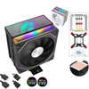 QiuzAim 1200/1700 Four Heat Pipe ARGB CPU Heatsink X79 Silent X99 CPU Fan 4-pin E5 Air-cooled 120mm Prism LGA2011/AM5