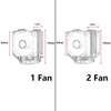 QiuzAim 90mm Desktop Computer 6 Copper Tube CPU Heat Sink 2011 Pin CPU Silent Fan 4pin Temperature Control X79 Motherboard X99