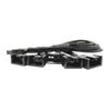 5-Way SATA Powered Fan Hub 4-Pin to 5-Port Splitter with 3-Pin Compatibility for PC Cooling System