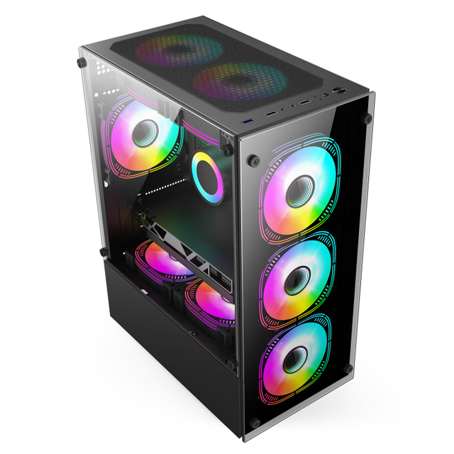 Premium SPCC Steel Gaming Chassis with 8 Fan Mounts 305mm GPU Length & Dual SSD/HDD Bays 240mm AIO Ready