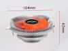 QiuzAim Universal CPU Cooler for Intel LGA 775/115x/1200 & AMD Quiet 3-Pin Heatsink Fan Compatible with I3/i5/i7 Processors
