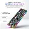 QiuzAim 240mm/360mm All-in-One Frame 5V 3Pin ARGB Fan with Asynchronous Independent Control PWM Cooling Fan for PC Case Radiator