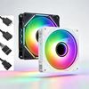 QiuzAim 120mm ARGB Computer Chassis Fan Silent 5V 3Pin PWM Speed Regulate Motherboard Sync Light Effect Factory Wholesale Fan