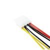 4-Way Fan Power Splitter IDE Molex to Quad 3-Pin Adapter with 12V/5V Voltage Regulation & Speed Reduction Function