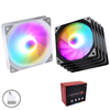 QiuAim Computer case CPU Air-cooled Cooling Fan Pack (3-4-5-6 Pieces) 120mm Luminous 4Pin PWM Speed Control High air Volume