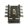 8-Port 3-Speed Manual Fan Speed Controller Hub, SATA & IDE Powered Adjuster for 3Pin/4Pin PC Chassis Cooling Fans