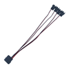 Molex Powered 4-Port Fan Hub Splitter, Quad 3Pin/4Pin Ports for CPU Cooling Fans