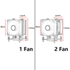 QiuzAim 90mm Desktop 2011 Heat Sink Four Copper Tube Computer CPU Fan X99 Server Mute 4-pin Temperature Control X79 air Cooling