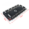 12-Port ARGB Hub with Motherboard Sync Centralized Control for 5V 3-Pin LED Strips & PWM Fans Via 4-Pin Molex Power