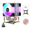 QiuzAim LGA1151 Gaming 6 Copper Pipes Desktop 90*90*25mm CPU Air Cooling Cooler Quiet RGB Fans 1700 1155 1150 1156 1366 1200