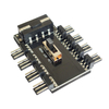 8-Port 3-Speed Manual Fan Speed Controller Hub, SATA & IDE Powered Adjuster for 3Pin/4Pin PC Chassis Cooling Fans