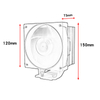 QiuzAim ARGB High Air Volume 120mm Tower CPU Fan 4 Heatpipe PWM Radiator Desktop Air Cooler for 12th Gen LGA1700 AM4 2011 1150