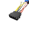 4-Port Fan Speed Hub Molex 4Pin to 3/4Pin Fan Splitter 3-Speed Switch 5V/7V/12V Voltage Regulation for Desktop PC Case Cooling