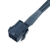 6Pin to 4-Port 4Pin Fan Hub Splitter, 12V Stable Power Supply Adapter Wire for Multi PC Chassis Cooling Fans