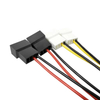 IDE Molex 4-Way Fan Splitter Cable, 4Pin to 3Pin/4Pin Dual Voltage 12V/5V Speed Control Adapter for PC Cooling System