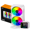 ARGB PWM Fan 240mm AIO Liquid CPU Cooler with PVC Temp Display Compatible Intel/AM4/AM5/2011 High-Performance RGB Water Cooling