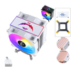 QiuzAim Desktop Computer 4/6 Heat Pipe 12th Generation CPU Heat Sink 120mm Fan 1700 Air-cooled 1155 Silent 1150/i5 Luminous