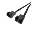 IDE Molex to Dual 2510 3Pin/4Pin Fan Splitter Cable, 27cm Braided Sleeved Power Adapter for PC Chassis Cooling Fans