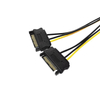 Dual 15Pin SATA to 6Pin PCIe GPU Power Adapter Cable, SATA Power to PCI Express 6Pin Converter for Desktop Graphics Card