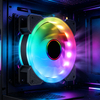 QiuzAim 120mm Computer 6-pin RGB Chassis Fan DC 12V/5V ultra Quiet Cooling Fan ARGB Lighting Optimization Cooling Fan
