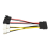 IDE Molex 4-Way Fan Splitter Cable, 4Pin to 3Pin/4Pin Dual Voltage 12V/5V Speed Control Adapter for PC Cooling System