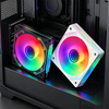 QiuzAim Prism 6S Gaming Desktop PC RGB Cooling Fan 120mm 6Pin Silent LED 12025 Illuminated Chassis Air Fan Factory Wholesale