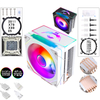 QiuzAim X99 Tower 4/6 Copper Tube 12th Generation CPU Fan 5v3 Pin ARGB Heat Sink 120mm with Cover PWM Silent AM4/1150/i5/2011