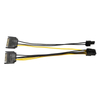 Dual SATA to 8-Pin PCIE Power Adapter Dual 15-Pin to 8(6+2)Pin Converter Cable for Graphics Card Power Supply