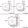QiuzAim Desktop X79 CPU Heat Sink 2/4/6 Heat Pipe 90mm with Light LGA2011 Pin X99 CPU Fan E5/PWM Silent air Cooling