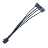 6Pin to 4-Port 4Pin Fan Hub Splitter, 12V Stable Power Supply Adapter Wire for Multi PC Chassis Cooling Fans
