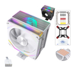 QiuzAim Four Copper Tubes 1155/2011 CPU Heatsink B85/x99 Motherboard Prism CPU Fan 120mm Temperature Control E5 Silent AM4/1851