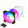 QiuzAim 120mm Colorful CD Pattern Computer Cooling Fan 4Pin IDE Connector Custom LED Effect Fan for PC Case Factory Bulk Price