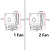 QiuzAim 120mm Desktop Computer 6 Heat Pipes 1700 CPU Silent Heat Sink 1151 Fan 1200 Air-cooled 1150/i5/i7