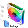 QiuzAim ARGB LED Silent Fan for Desktop Case PWM Control 3 Side Mirrors RGB Unlimited Mirror Vision Front and Back Fan Blades