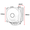 QiuzAim 4/6 Heat Pipe Tower CPU Air Cooler 120mm LED Static Fan 1200 CPU Cooling Heatsink Compatible with LGA1150 1700 1366 AM4