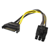 15Pin SATA to 6Pin PCIe Graphics Card Adapter Cable SATA Male to PCI Express GPU Converter Wire