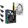 QiuzAim Prism 5V 3-pin ARGB Fan 120mm Divine Light Synchronous Motherboard Control Colorful Flowing Light PWM Silent Version
