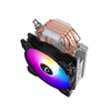 QiuzAim 4-Heatpipe Tower Cooler with Color LED 120mm Silent Fan for Intel LGA115x/1366/1700/1851 & AM4/AM5 Platforms