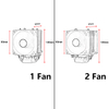 QiuzAim 12th Generation CPU Heatsink 2 Copper Tubes 1700 Air-cooled 90mm Computer CPU Fan PWM/1200 Silent 1150/AM3