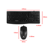 Durable Wired Keyboard & Mouse Combo 3-Million Click Switches with Comfortable Keycaps & Silent Splash-Proof Design