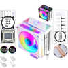 QiuzAim Cost-effective 90mm Fan 1700/2011 B85 Air CPU Cooler for AM4 CPUs E5 Computer ARGB Tower 2 Copper Heat Tube X79 Cooling