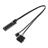 1-to-5 PWM 5 Channel Fan Hub, 3/4Pin D-Type Compatible Splitter for Central Control of CPU Cooler & Case Cooling Fans