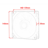 QiuzAim 140mm ARGB PWM Fan with 5V 3-Pin Addressable Header: 16.8M Color Customization & Motherboard Sync Dynamic Gaming Builds