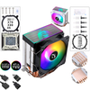 QiuzAim 4/6 Heat Pipe Thousand Layer Mirror ARGBcpu Cooling Fan 90mm Luminous PWM Computer 1700 Air-cooled AM4/1155/1366/2011