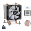 QiuzAim 90mm RGB PC Quiet Cooling Fan Supports Motherboard X79 X99 X299 2099 2011 CPU Cooler with 4 Copper Pines PWM 3Pin 4Pin